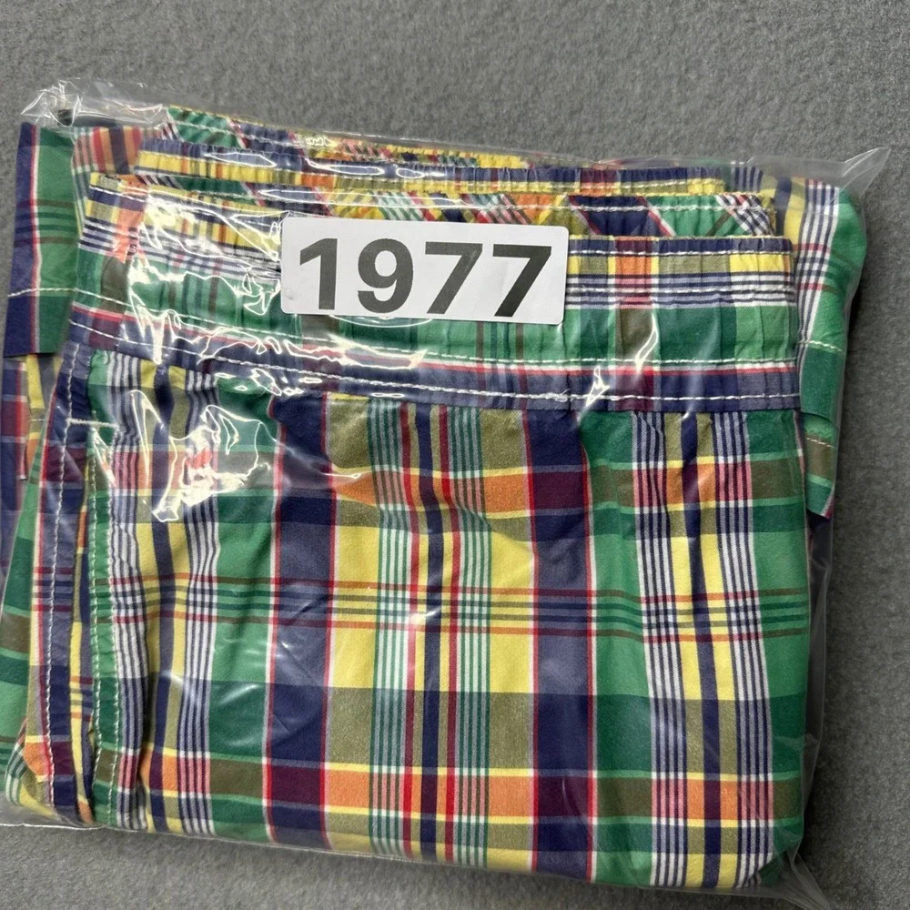 Polo Ralph Lauren Swim Trunks Mens 3XB Multi-Color Plaid Mesh Lined Drawstring